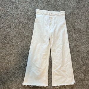 Zara Cream Straight Leg Jeans